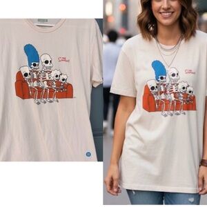 Simpsons Skeleton T-Shirt - medium y2k vintage Streetwear kidcore
